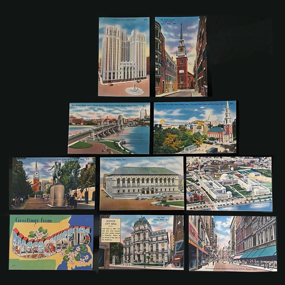 Vintage Boston Postcard Collection